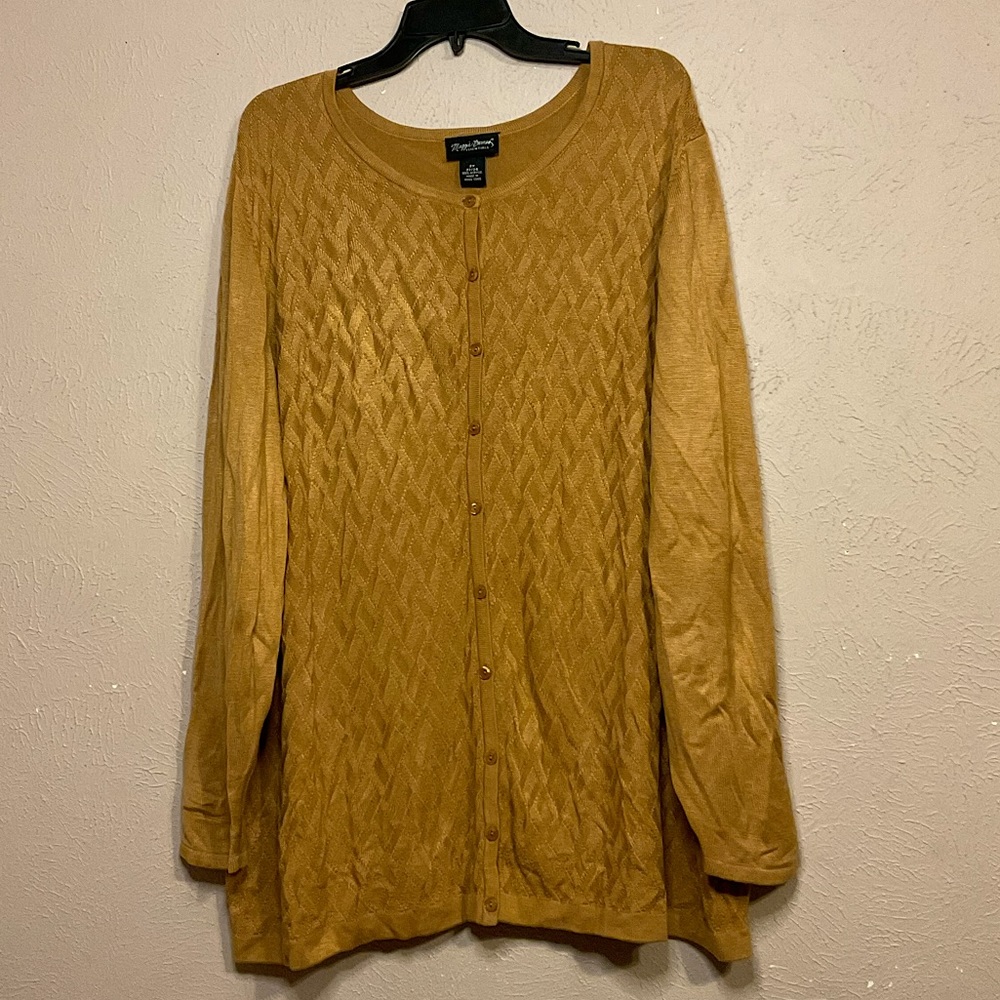 Cute Gold Plus Maggie Barnes Cardigan (2X)